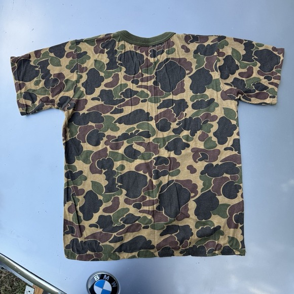 Camo Other - Vintage 70s Duck Camo SafTbak Raised Collar True Vintage T-shirt USA 19.5X26